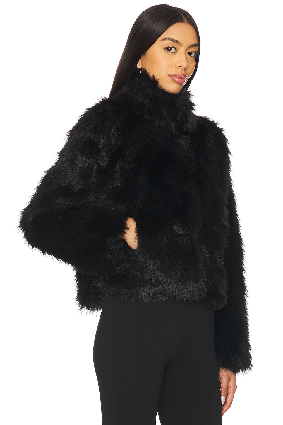 Adrienne Landau - Faux Fur Easy Fit Jacket | Plush