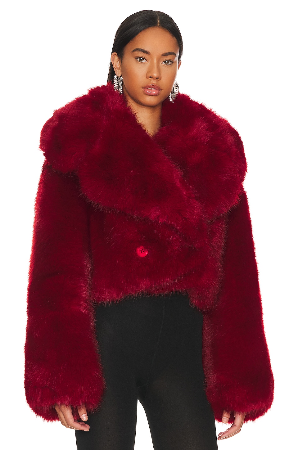 Adrienne Landau Faux Fur Jacket thumbnail