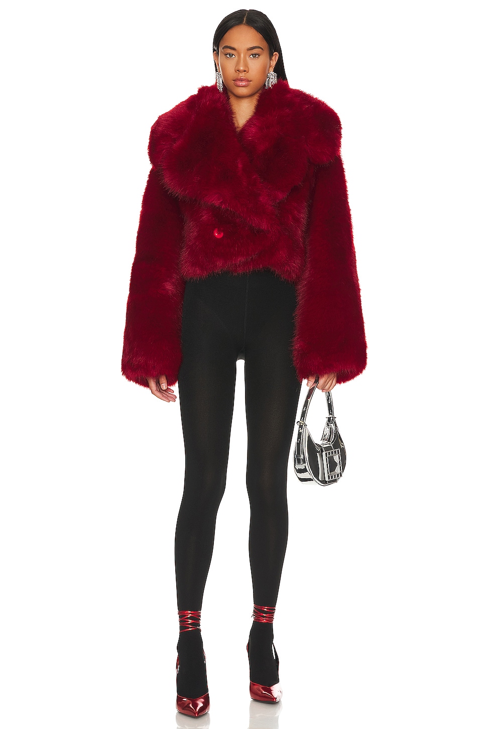Adrienne Landau Faux Fur Jacket thumbnail