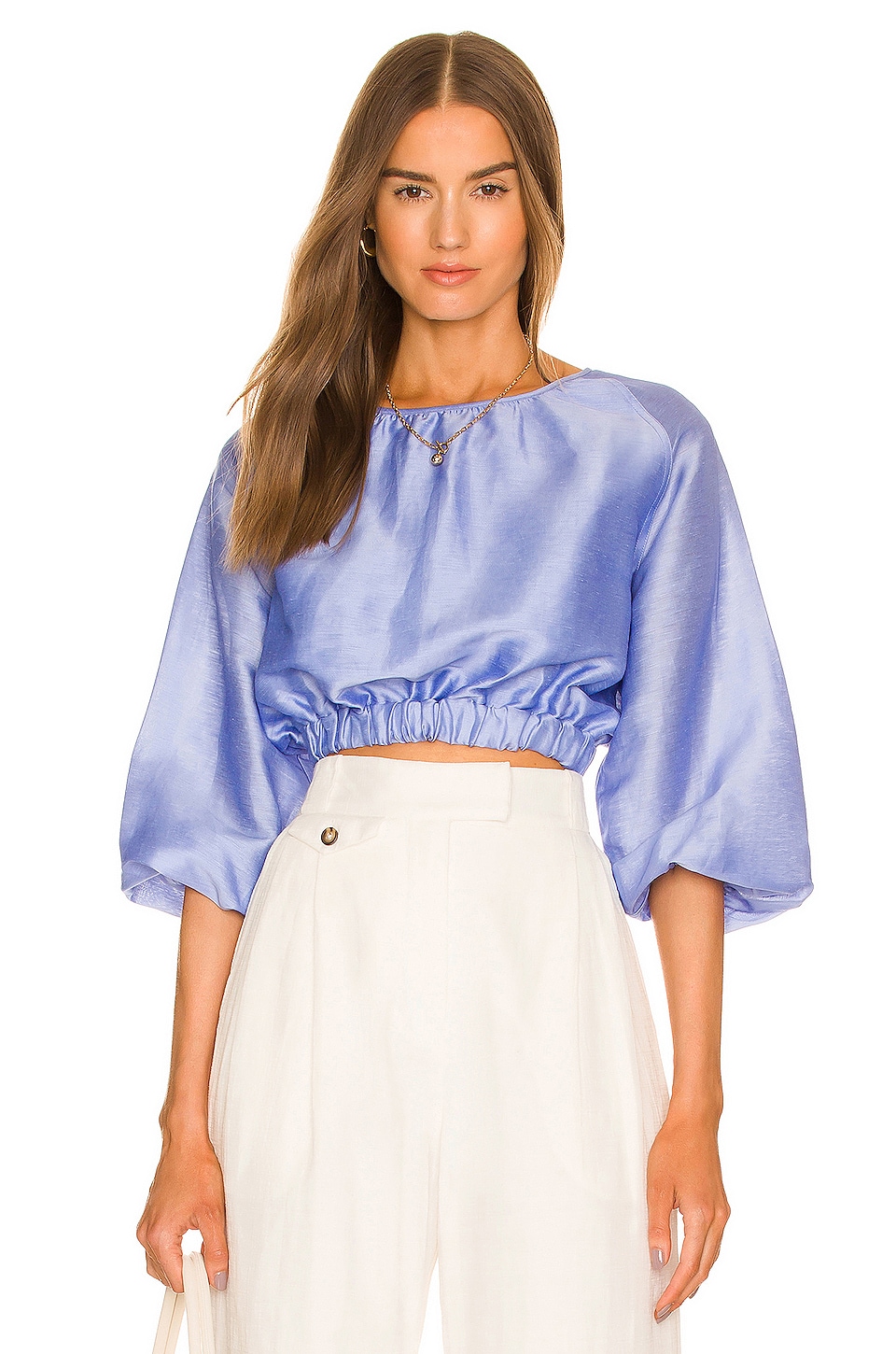 Aureta. Maia Top in Periwinkle Blue