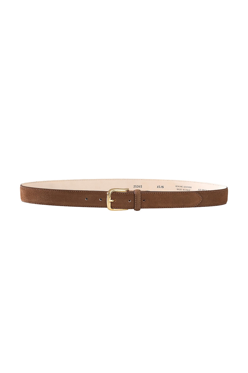AUREUM Chocolate Suede Belt in Chocolate & Gold | REVOLVE