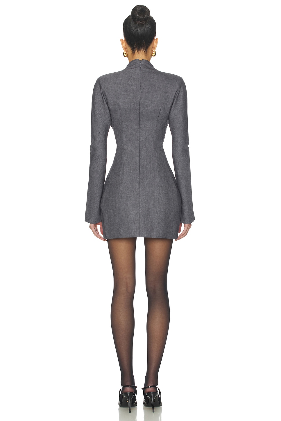 AEXAE Wool Contoured Turtleneck Long Sleeve Mini Dress in Dark Grey | REVOLVE AEXAE Wool Contoured Turtleneck Long Sleeve Mini Dress in Dark Grey | REVOLVE