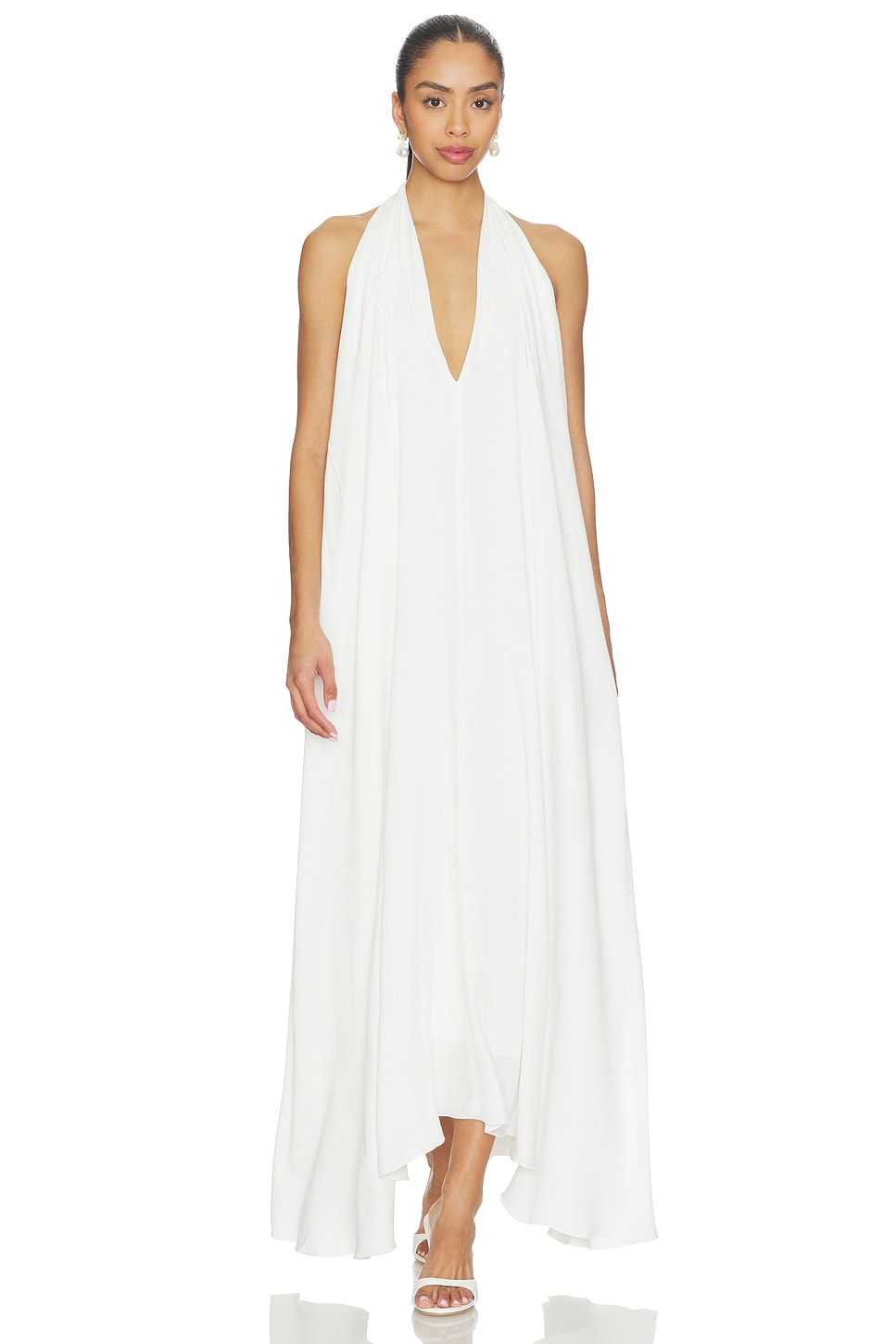 AEXAE Drape Maxi Dress in White | REVOLVE AEXAE Drape Maxi Dress in White | REVOLVE