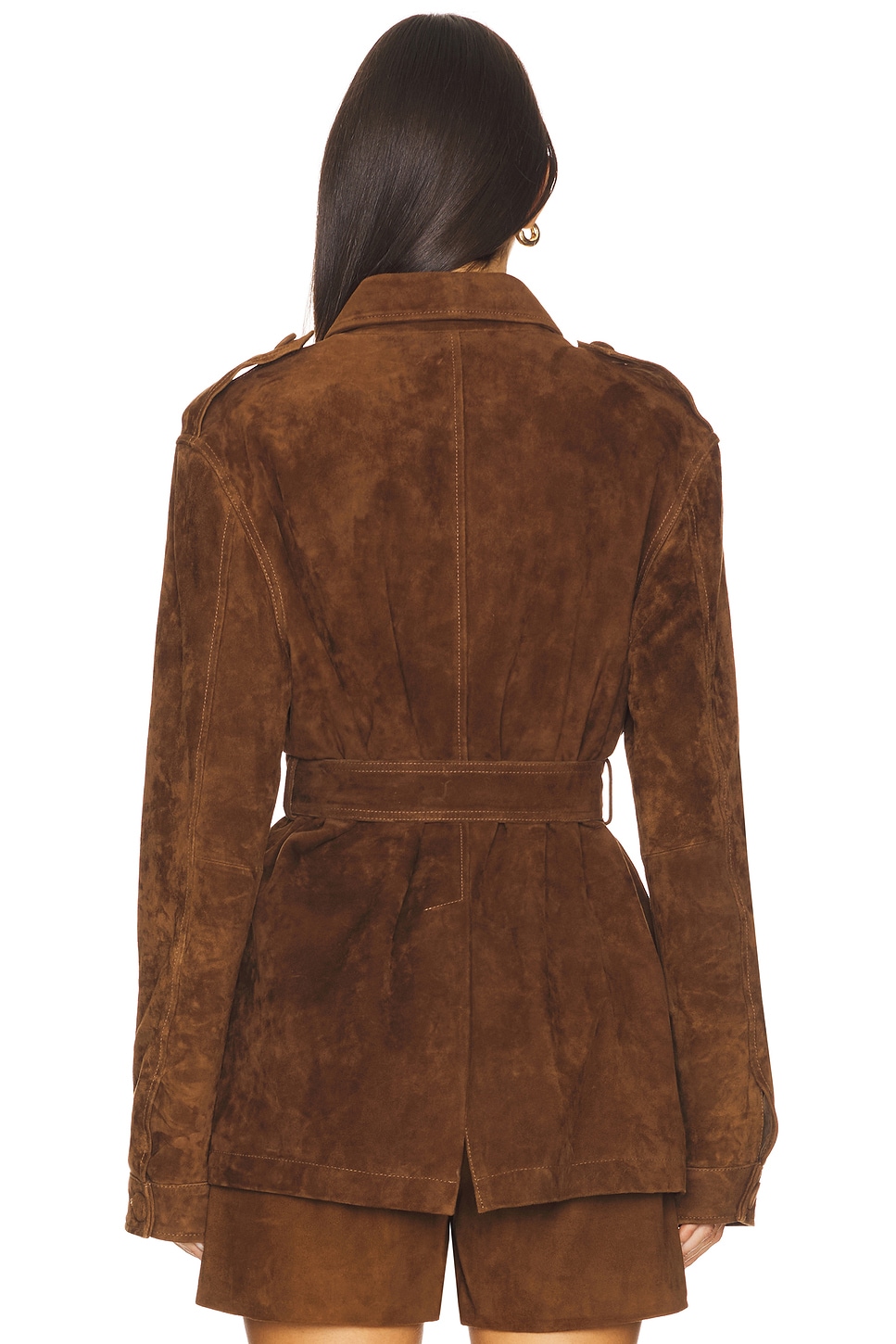 AEXAE - Leather Suede Mid Jacket | Plush