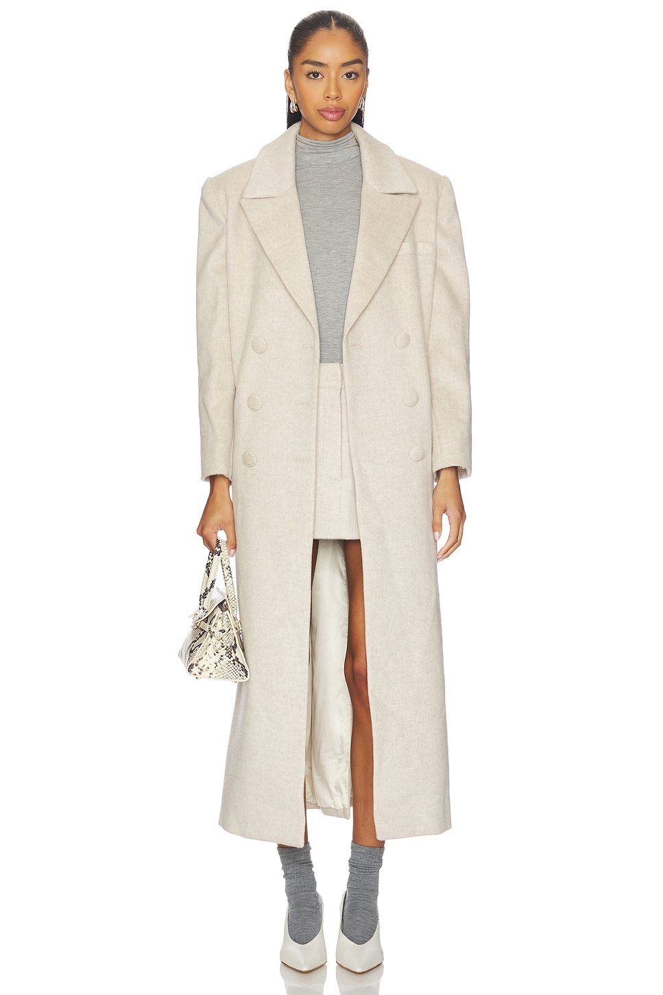 ジャケット・アウター Acka over wool jacket ivory AEXAE Wool Oversized Blazer Coat in Oatmeal | REVOLVE