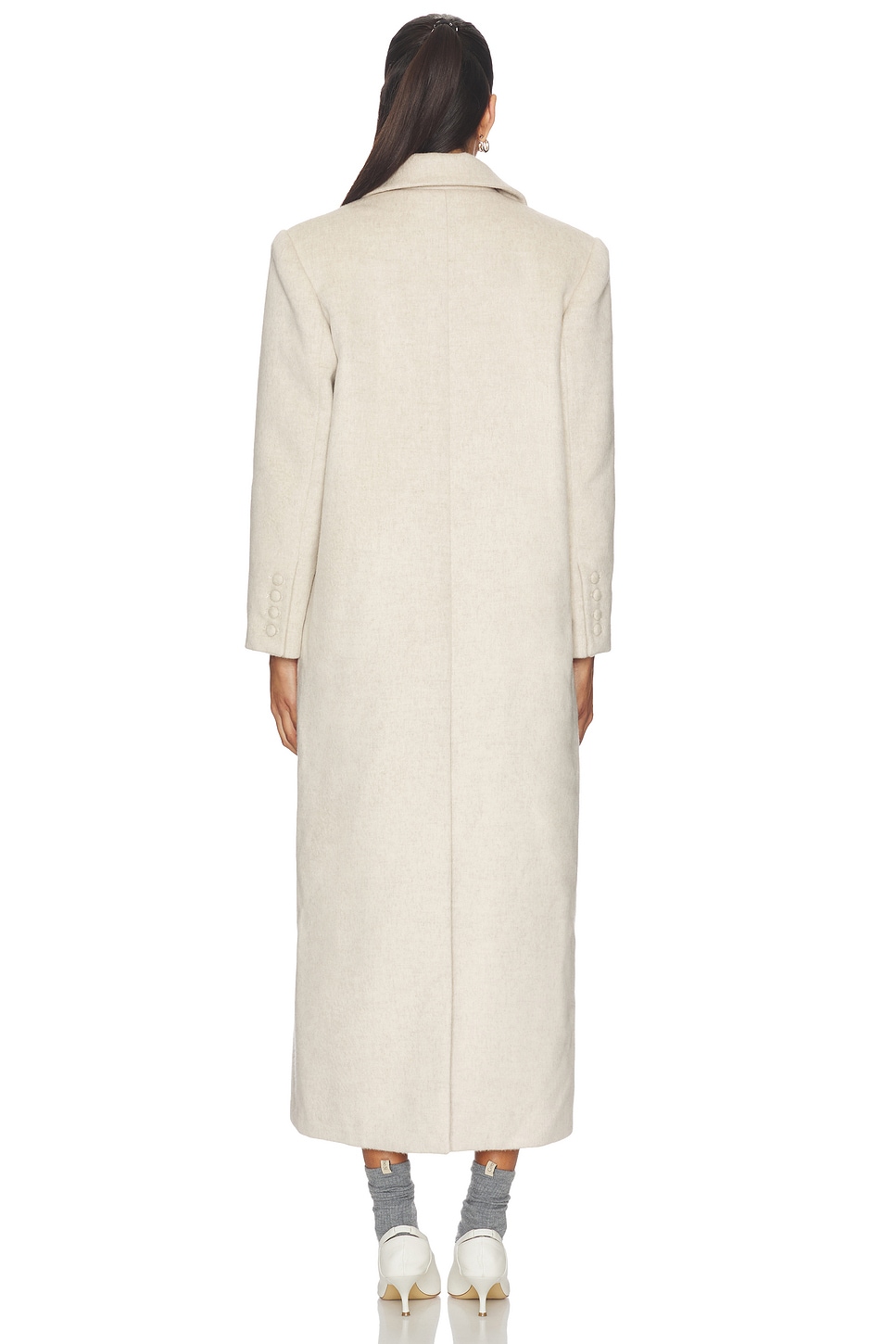 AEXAE Wool Oversized Blazer Coat in Oatmeal | REVOLVE