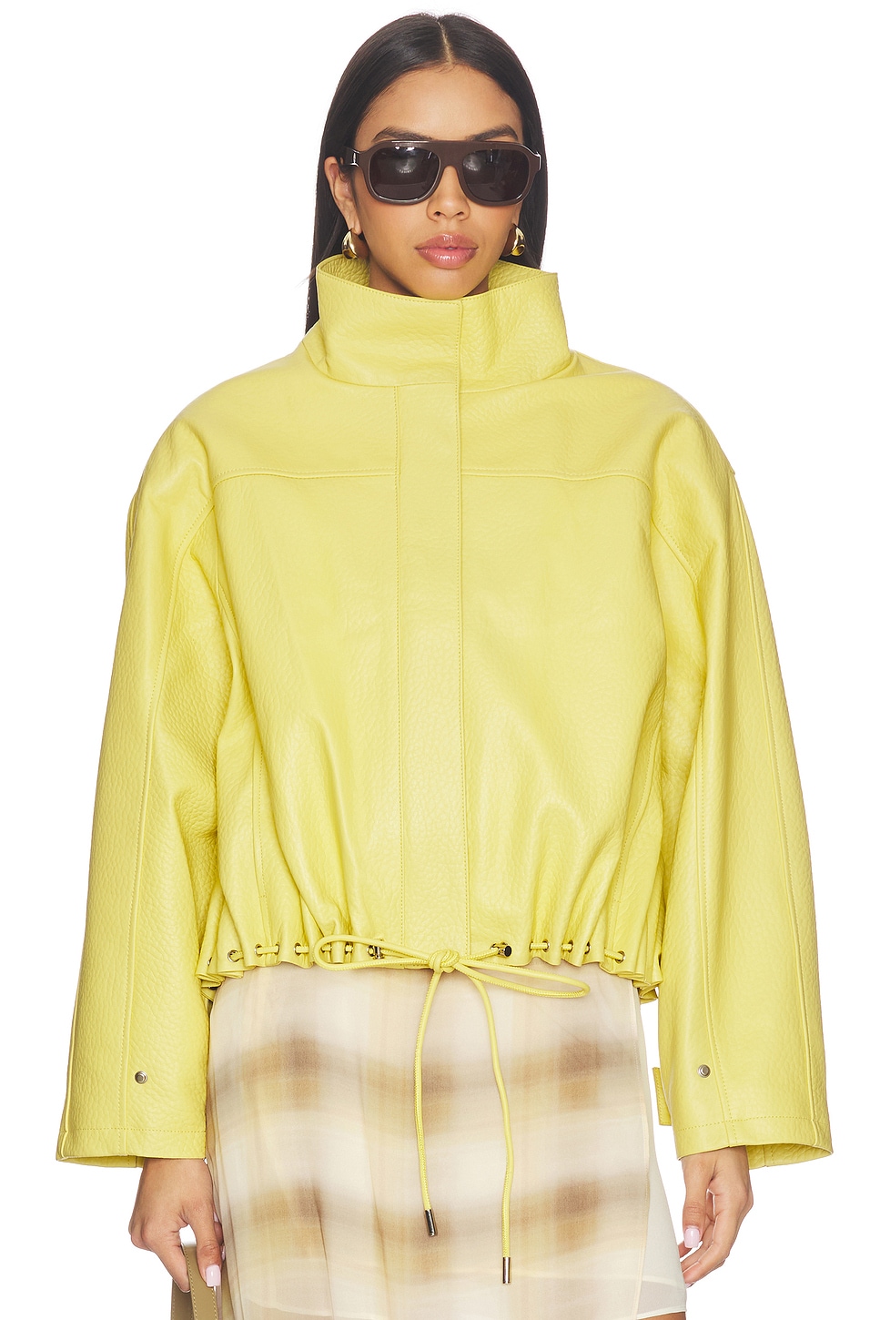Leather Pebble Utility Jacket - thumbnail 2