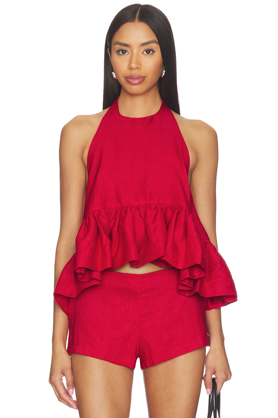 AEXAE - x REVOLVE Linen Peplum Top | Plush
