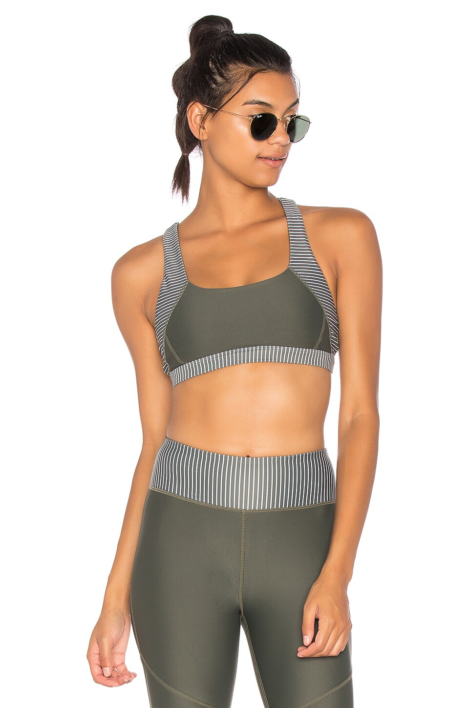 olive green sports bra