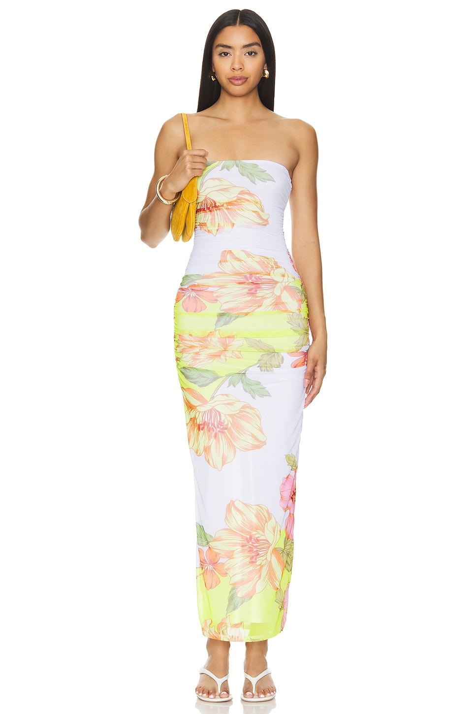 AFRM Marlo Dress in Color Block Floral | REVOLVE