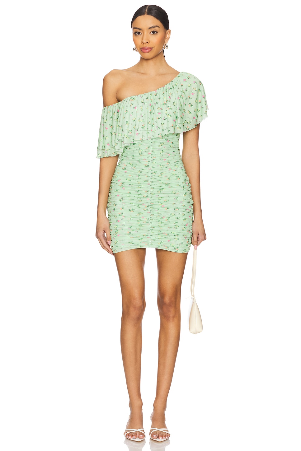 AFRM Vivian Mini Dress in Mint Ditsy | REVOLVE
