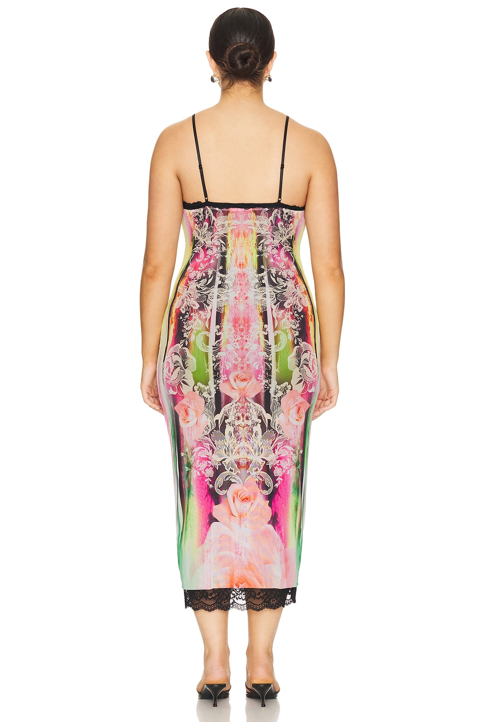 AFRM Nissa Midi Dress in Grunge Lace | REVOLVE