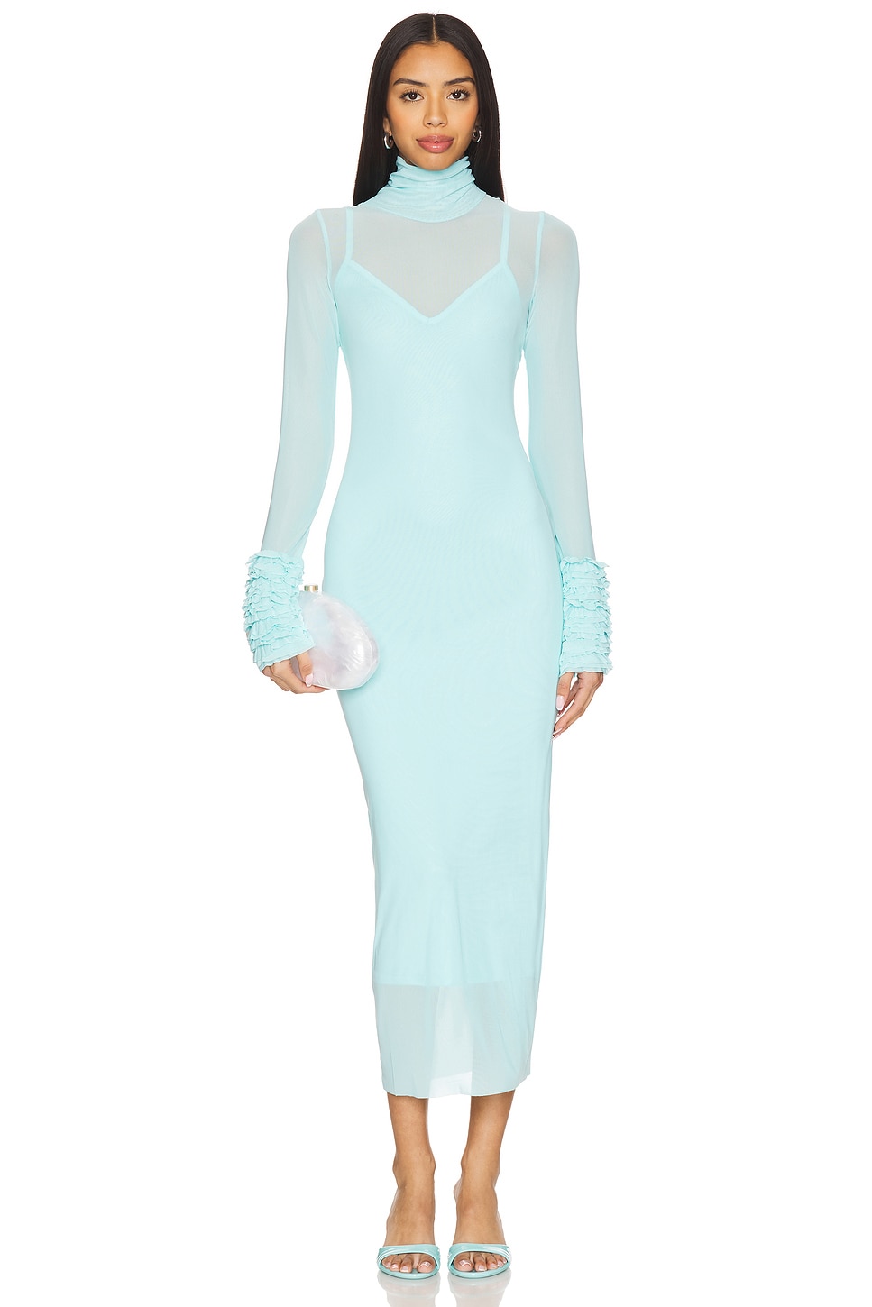 AFRM Ariel Dress in Soft Turquoise | REVOLVE