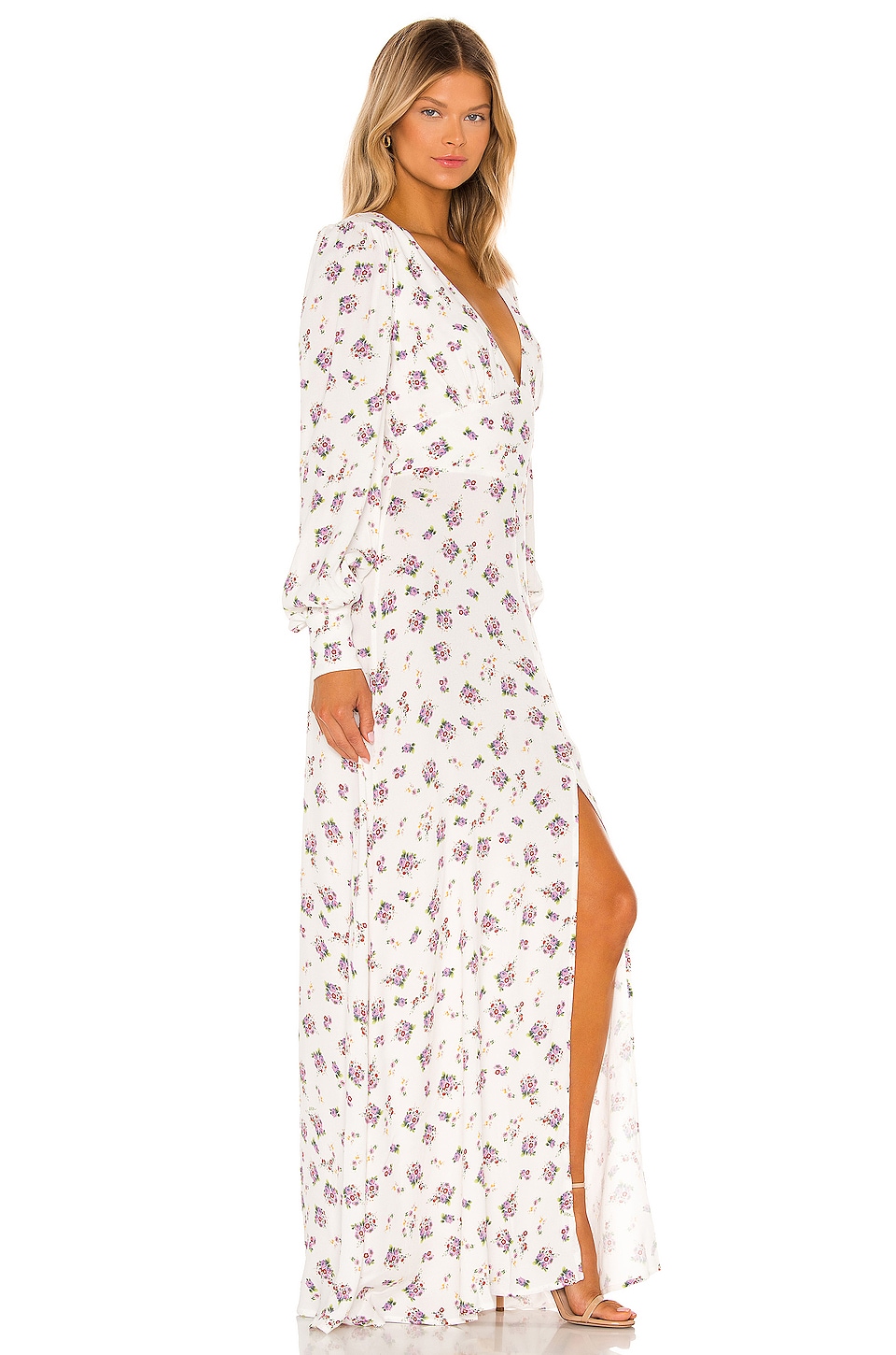 AFRM x REVOLVE Shiloh Dress in Blanc Pink Bouquet | REVOLVE