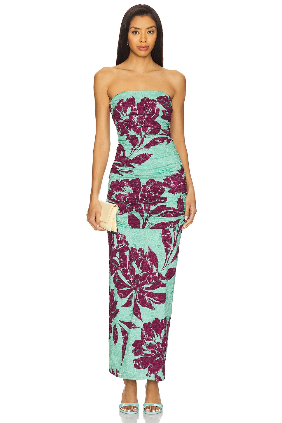 AFRM Marlo Crochet Lace Dress in Aqua Tropical | REVOLVE