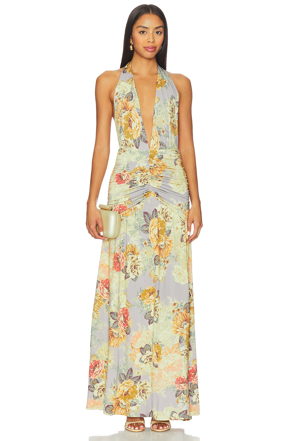 AFRM Cadiz Dress in Slate Bloom | REVOLVE