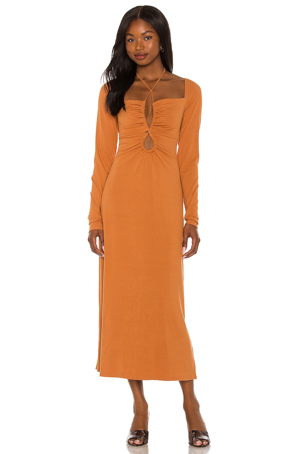 AFRM Jordana Dress in Caramel | REVOLVE
