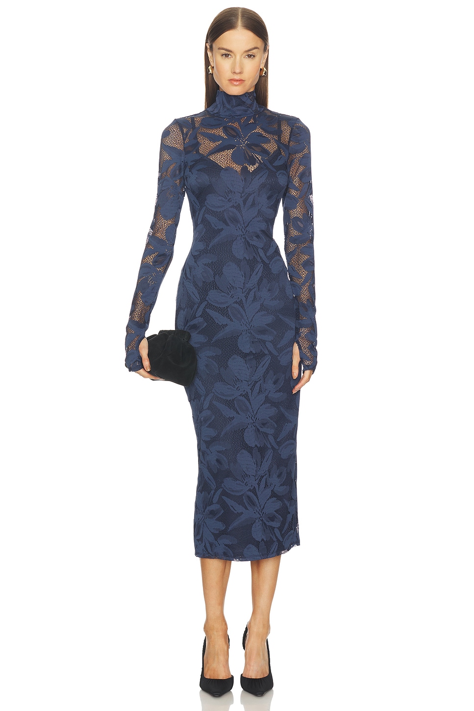 AFRM Shailene Crochet Floral Lace Dress
