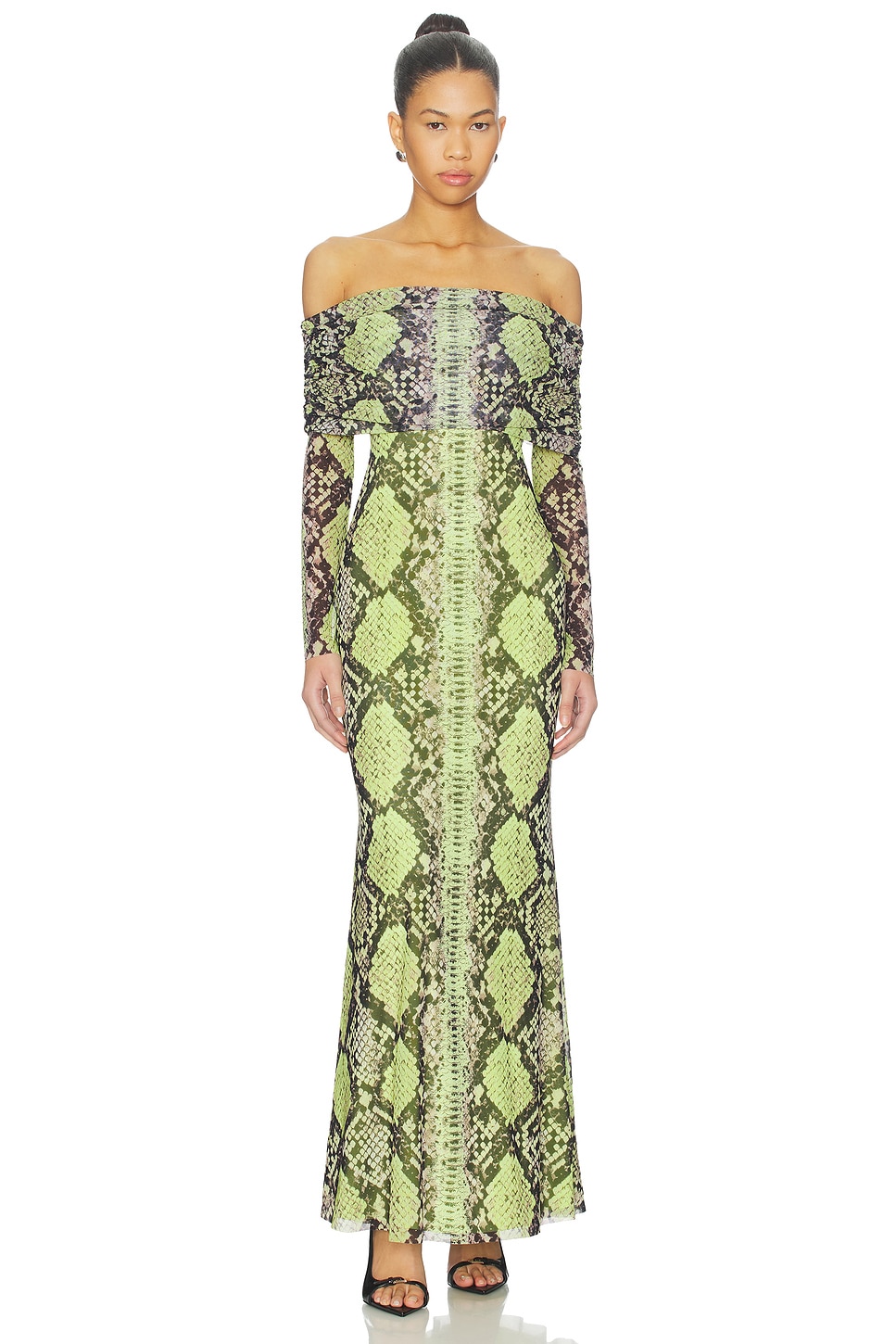 lime green snake print dress Green Snake Print Dress