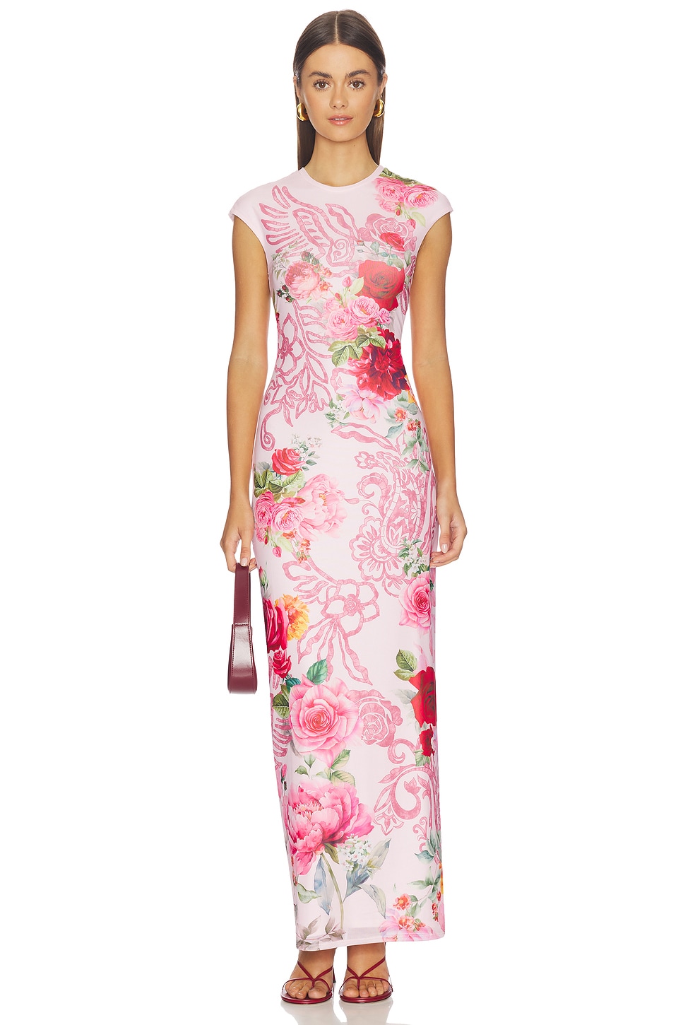 afrm pink dress Jennan Dress