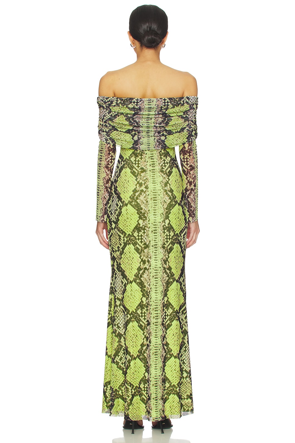 lime green snakeskin dress AFRM Thelma in Snake Ladies dresses