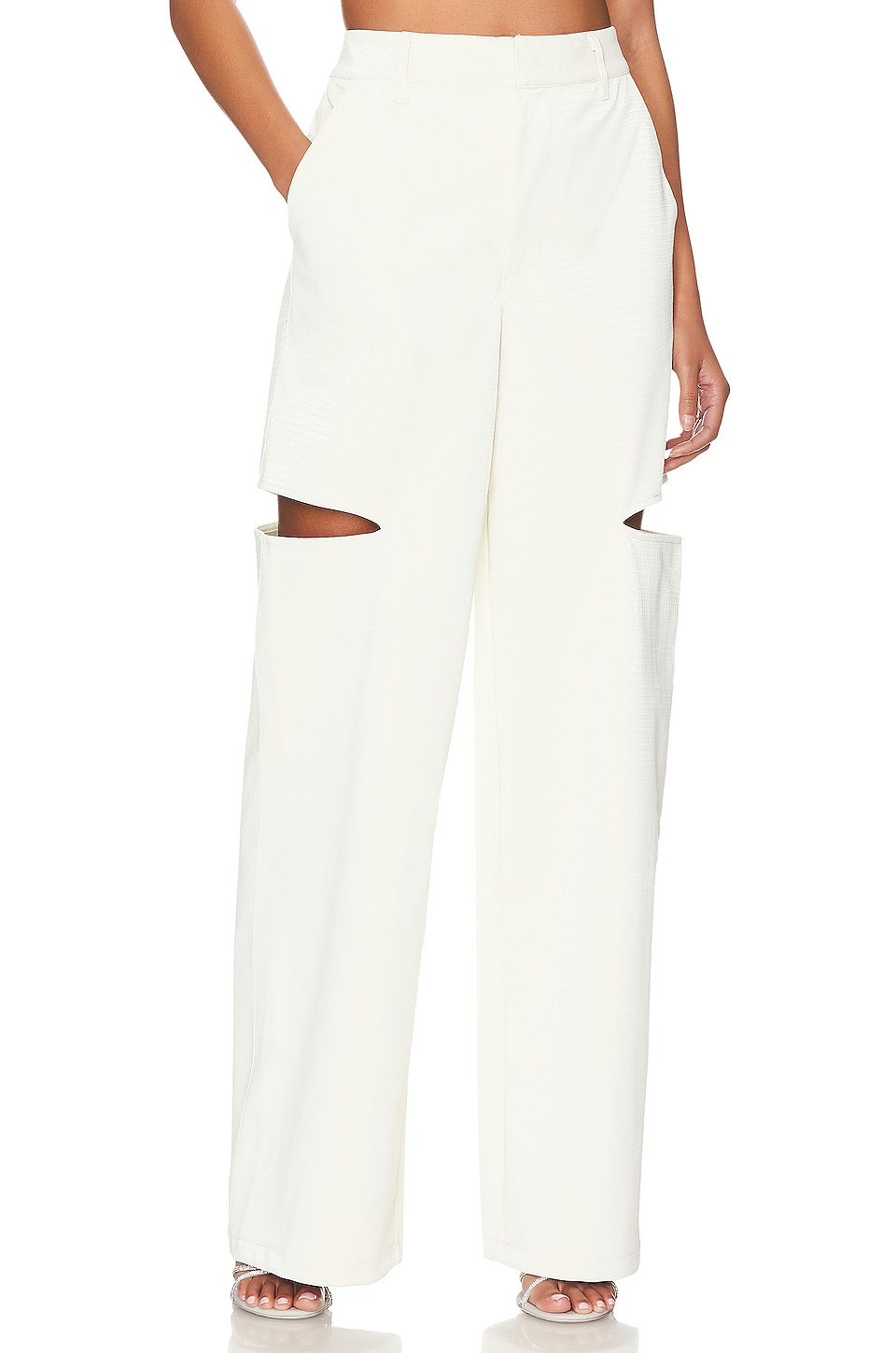 AFRM Kimmie Pants in Matte White