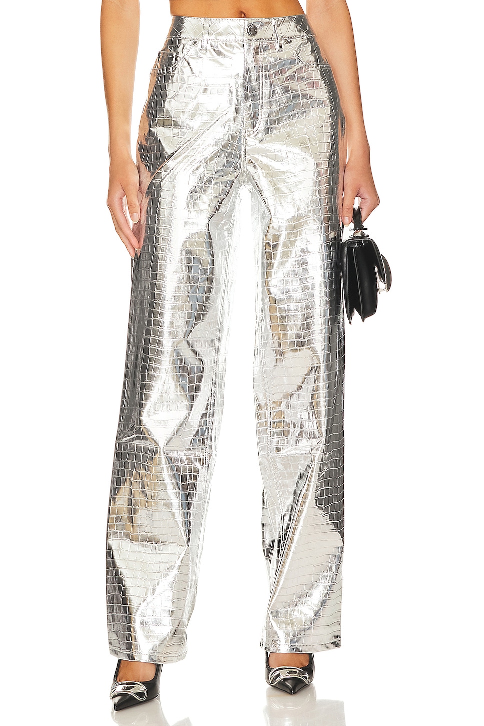 AFRM Marshall Pants in Metallic Silver | REVOLVE