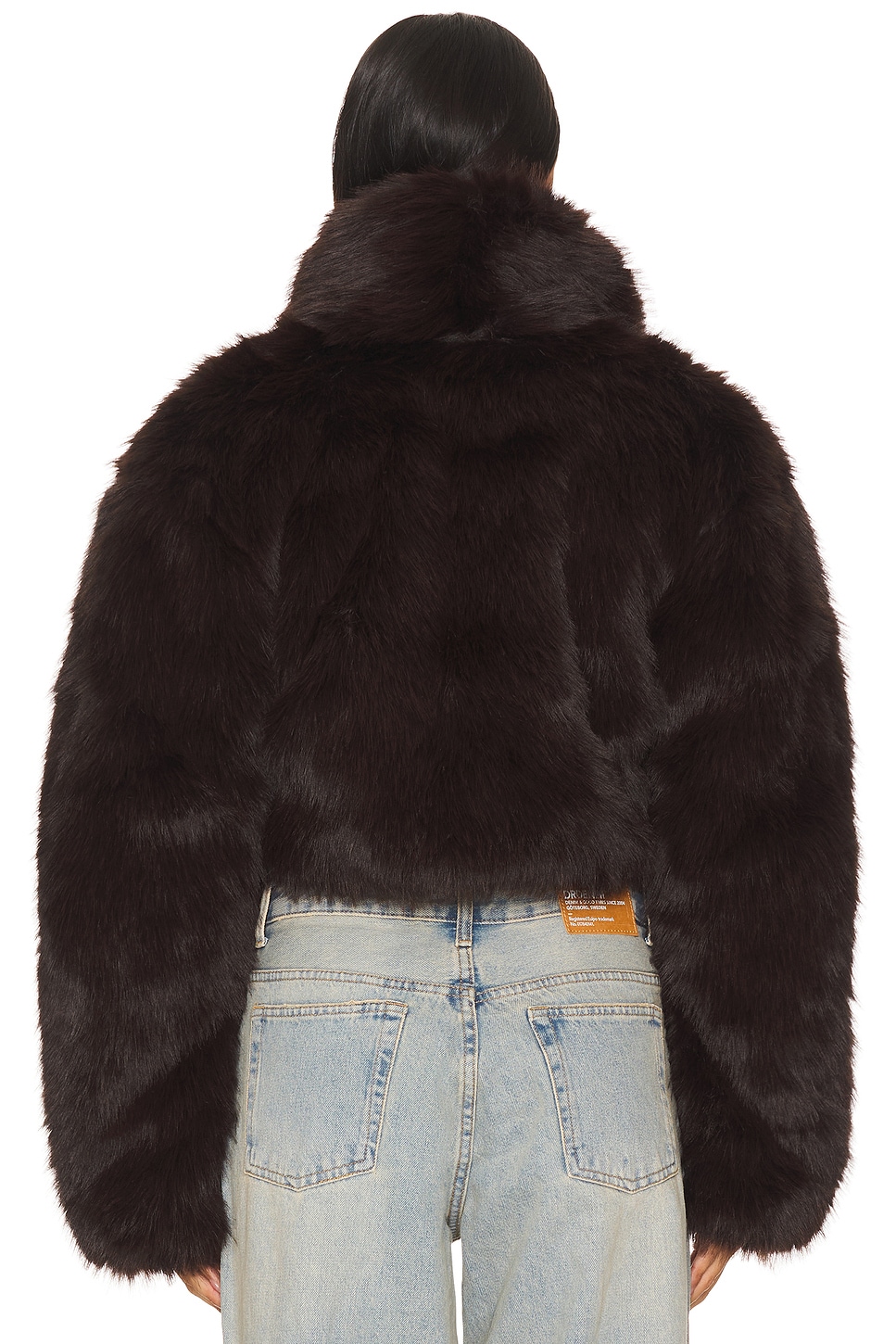 AFRM Stephanie Barrel Crop Faux Fur Jacket thumbnail