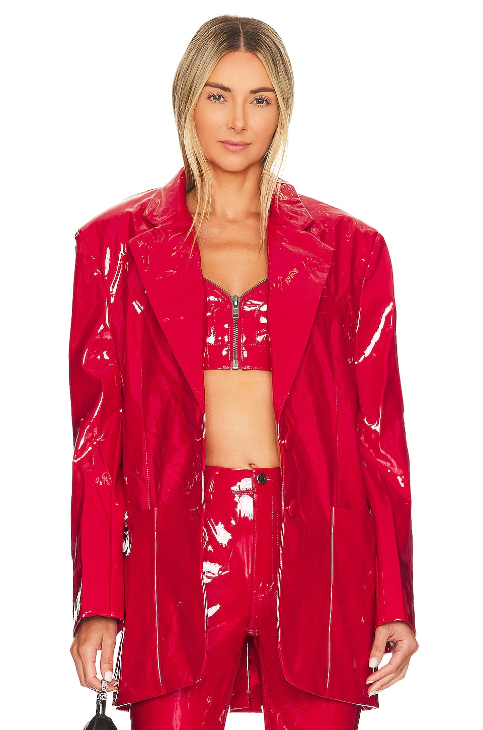 Image 1 of Agnes Oversized Blazer in True Red