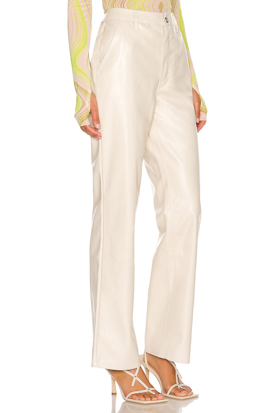 AFRM Fez High Rise Straight Leg in Off White