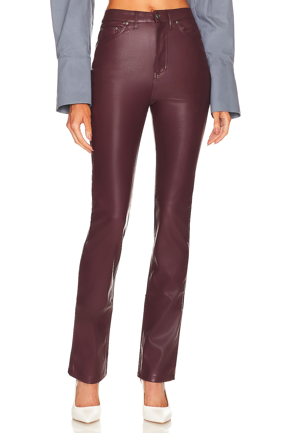AFRM Heston Faux Leather Pant in Port Royale | REVOLVE