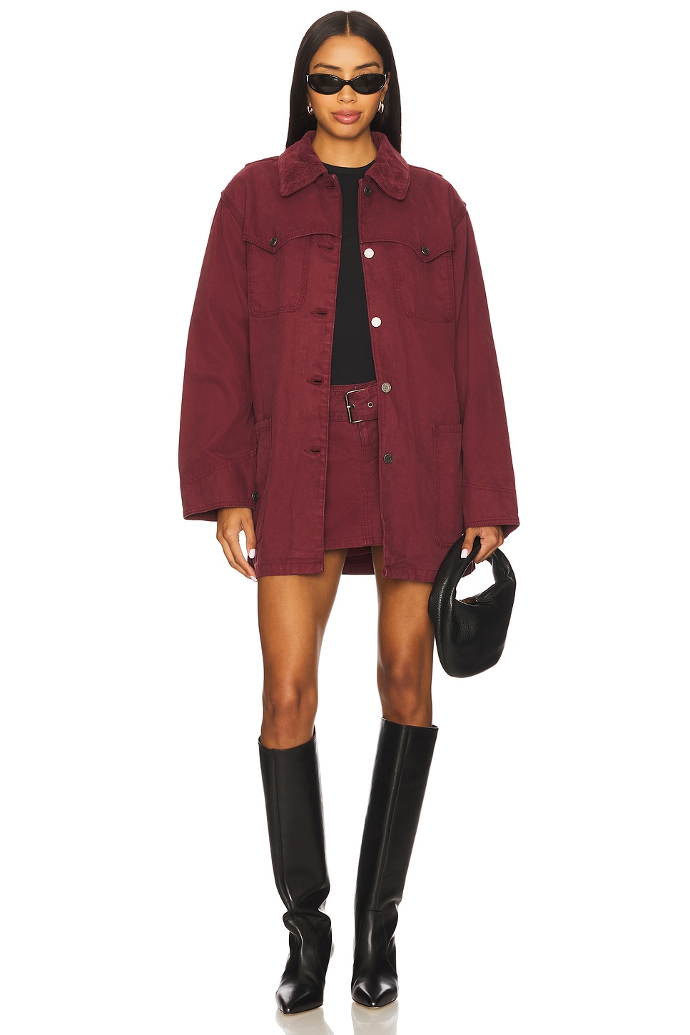 AFRM The Chippy Belted Micro Mini Skirt thumbnail