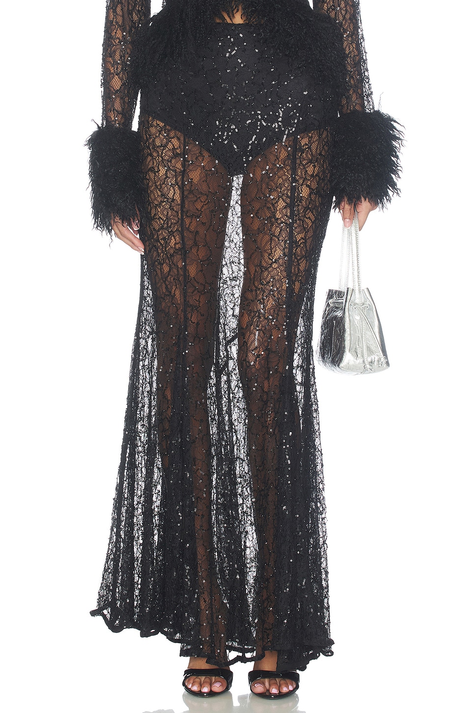 AFRM Marie Beaded Lace Skirt