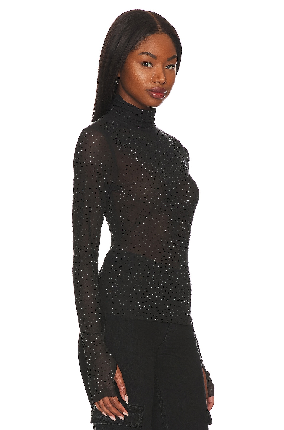 AFRM Zadie Top in Noir