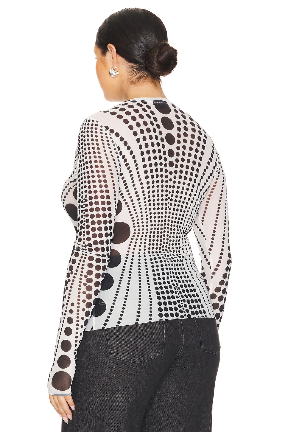 AFRM Kaylee Top in Tonal Dot