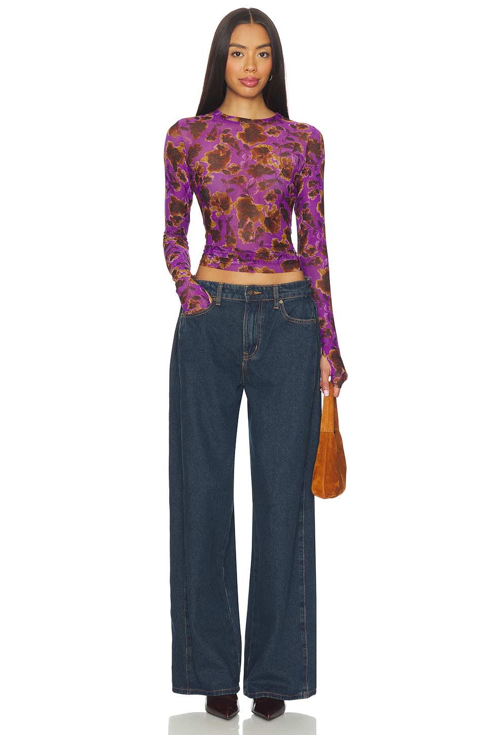 AFRM Kaylee Top in Violet Haze Floral | REVOLVE