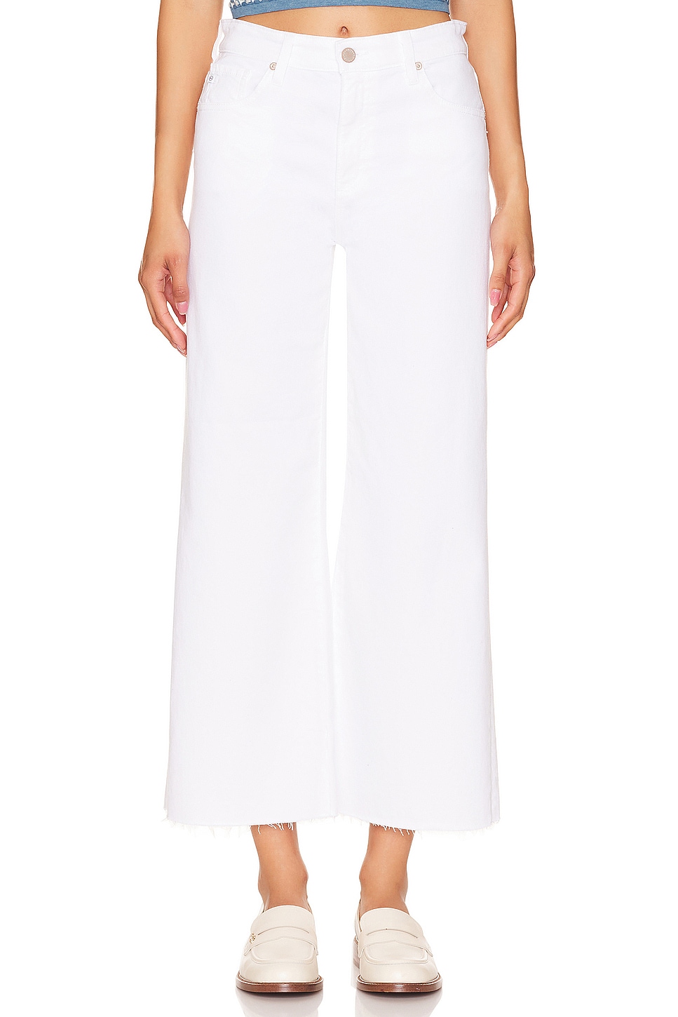 AG Jeans Saige Wide Leg Crop in Modern White | REVOLVE