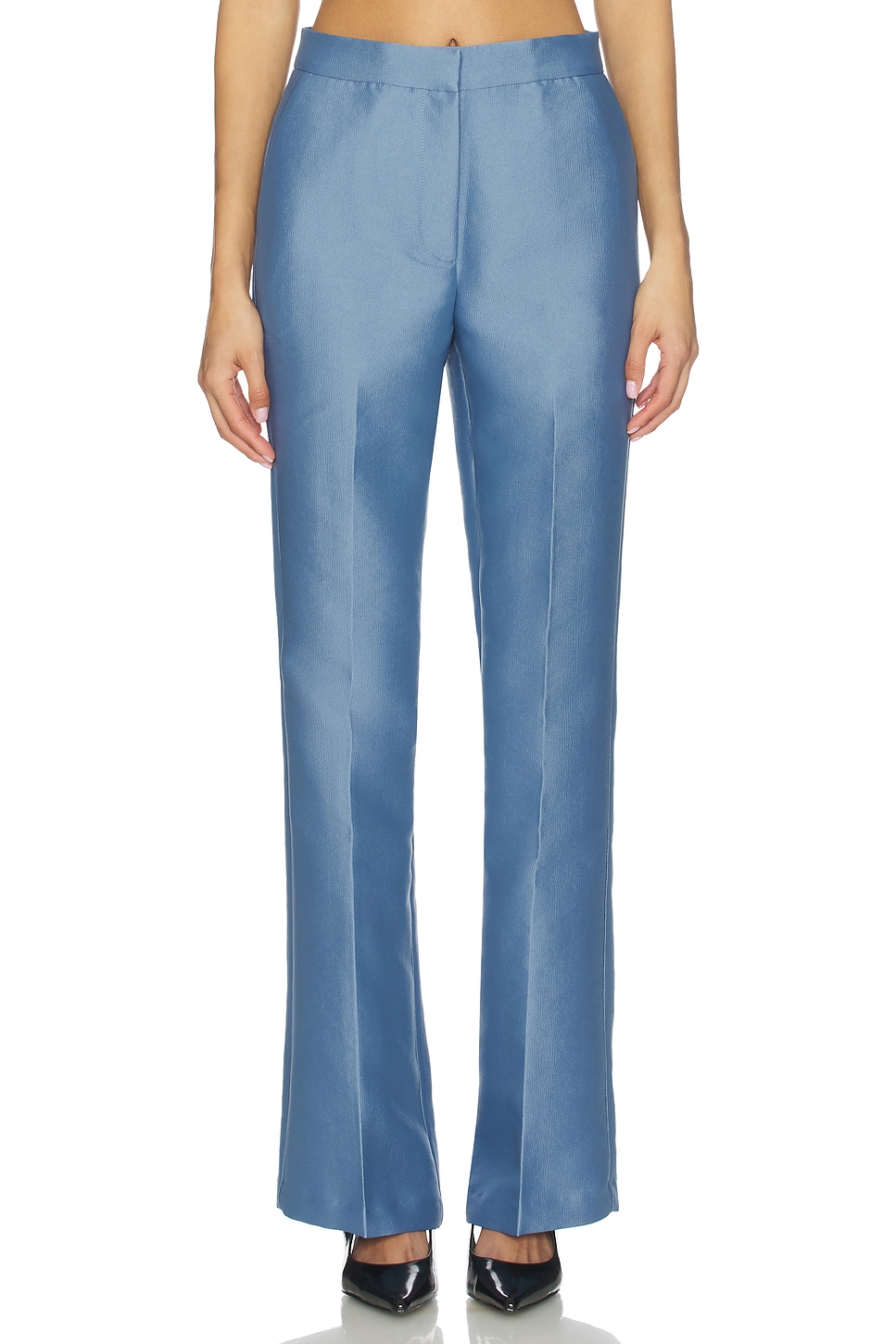 Figaro Satin Trouser in Heather - thumbnail 2