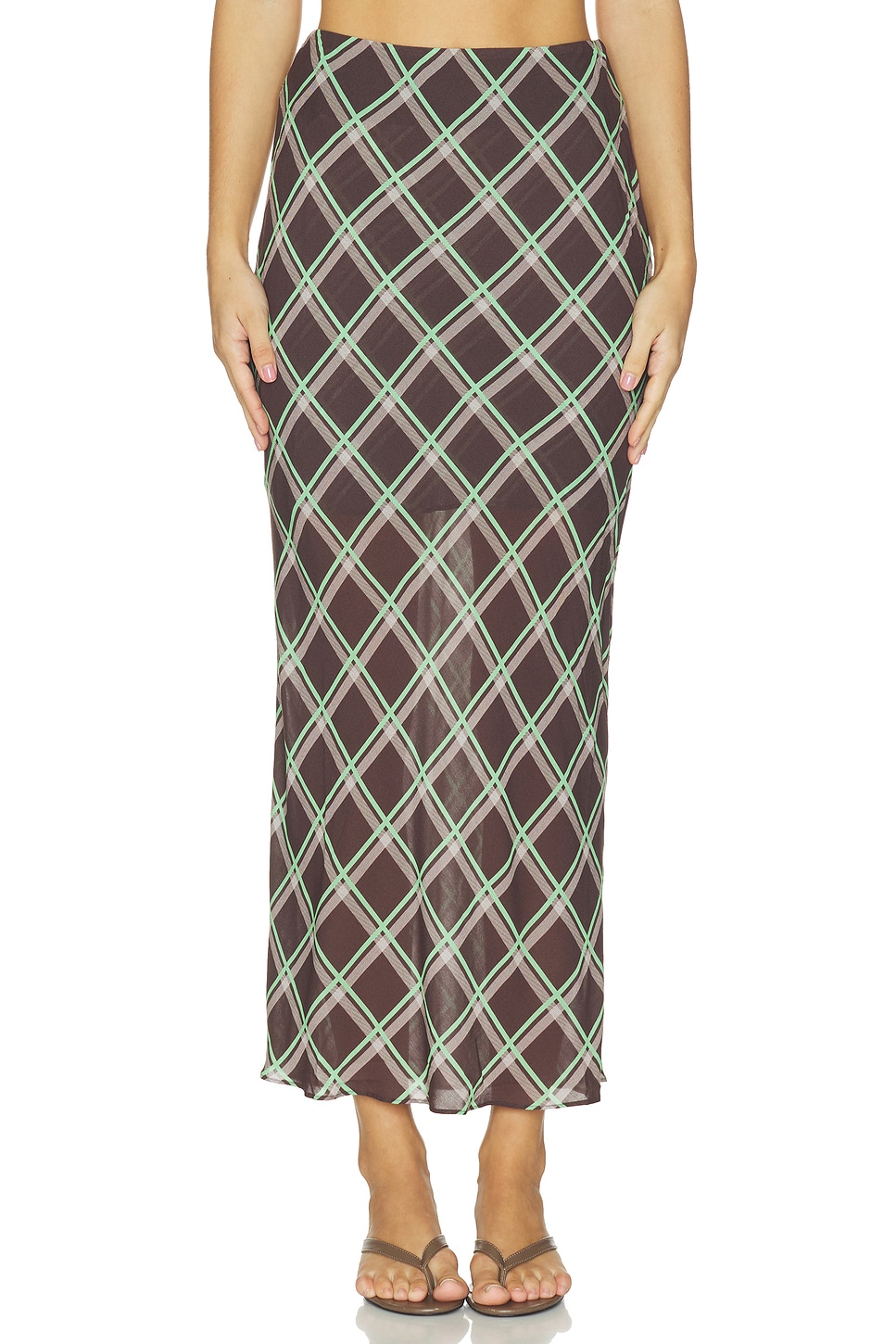 Yvonne Check Maxi Skirt - thumbnail 2