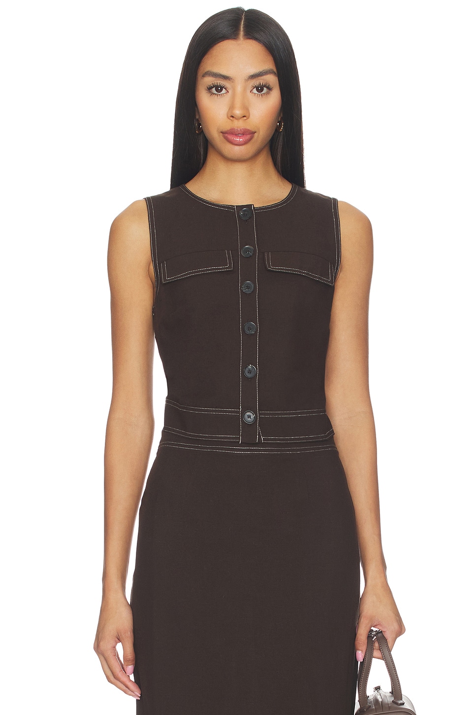 ALIGNE Summer Linen Mix Waistcoat