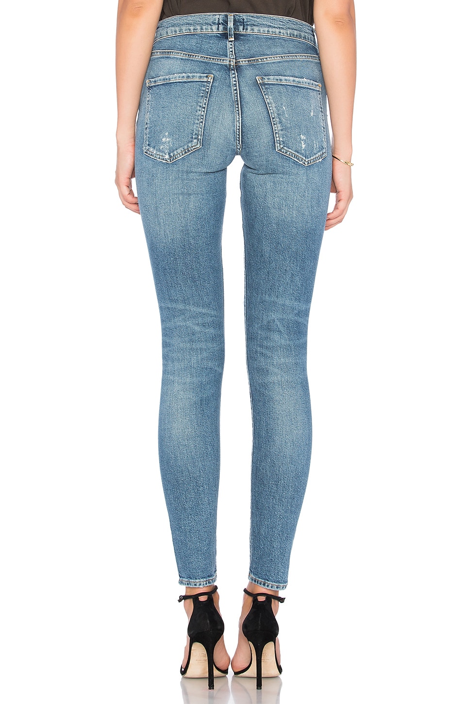 AGOLDE Sophie Distressed High Waist Skinny Jeans in Anthem | ModeSens