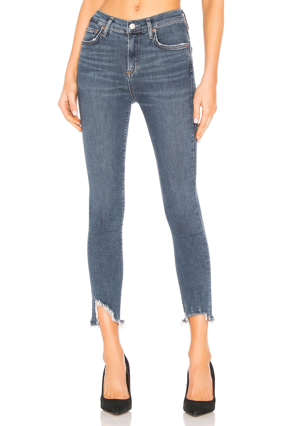 AGOLDE Sophie High Rise Skinny Crop in Discretion | REVOLVE