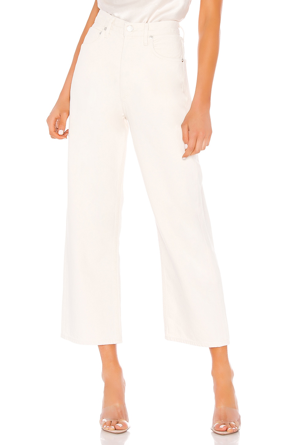 AGOLDE Ren High Rise Wide Leg in Paper | REVOLVE