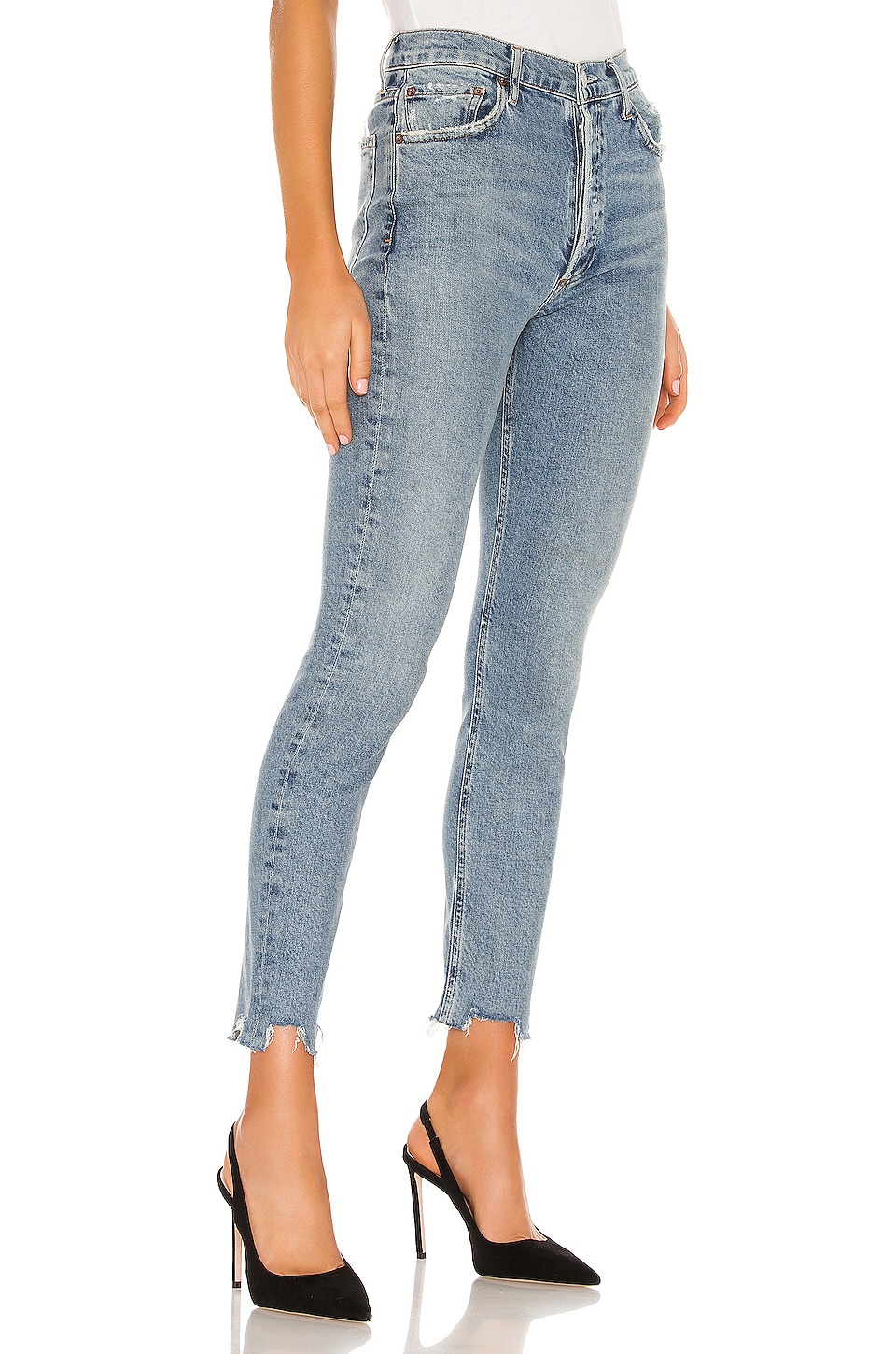 AGOLDE Nico High Rise Slim in Rooted