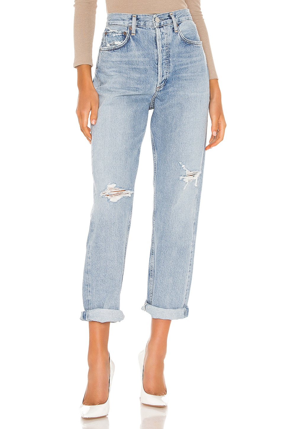 AGOLDE 90's Mid Rise Loose Fit in Captured