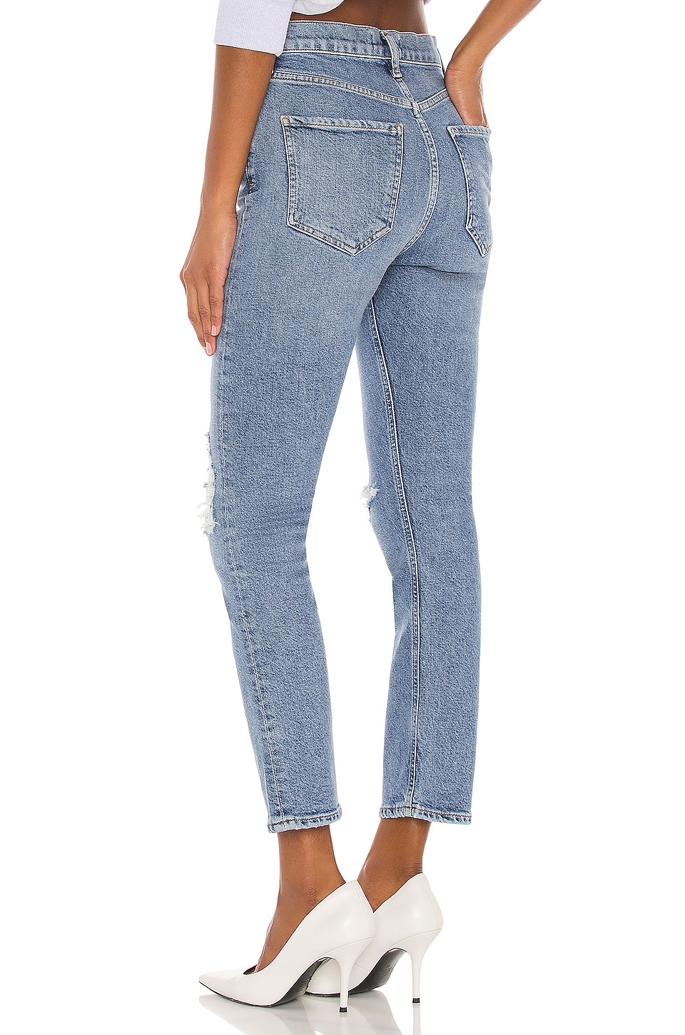 AGOLDE Riley High Rise Straight Crop in Whiplash | REVOLVE