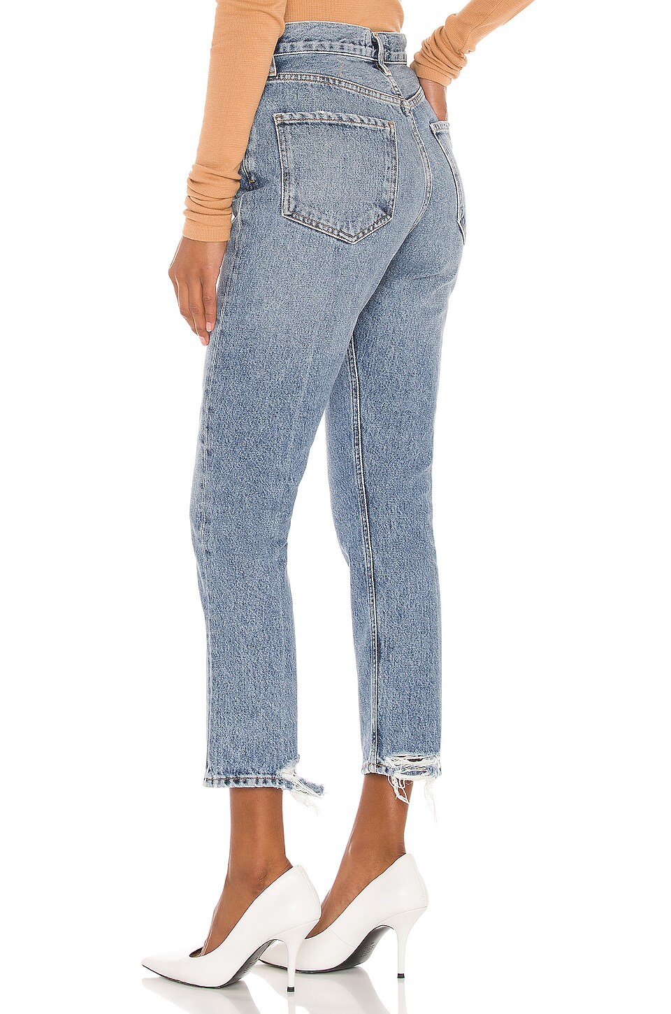 AGOLDE Riley High Rise Straight Crop in Emulsion | REVOLVE