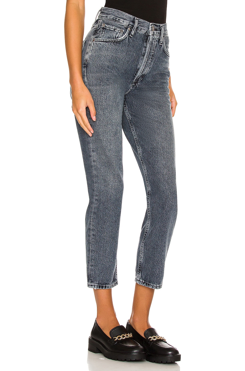 AGOLDE Riley High Rise Straight Crop in Fade | REVOLVE