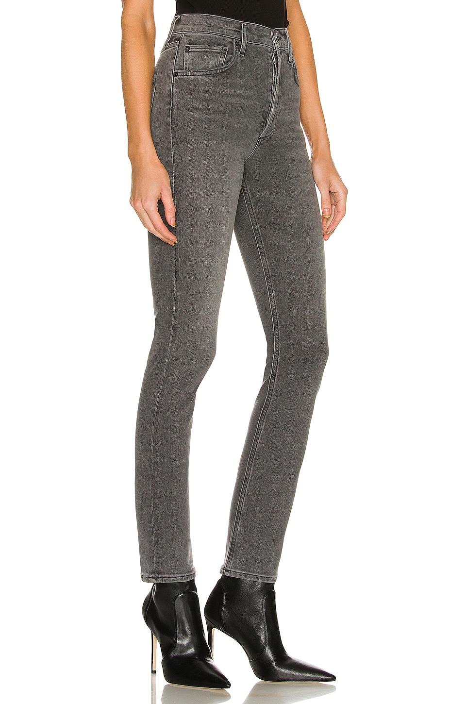 AGOLDE Riley High Rise Straight Crop in Sector | REVOLVE