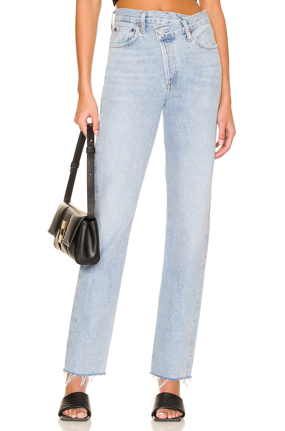 8,600円AGOLDE Crisscross Straight Jeans ホワイト　25